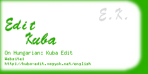 edit kuba business card